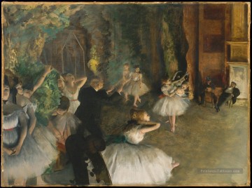 La répétition du ballet impressionnisme balletdancer Edgar Degas Peinture à l'huile